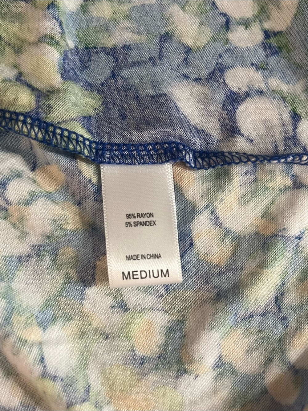 Carole Hochman Heavenly Soft Blue Floral Empire Drawstring Waist Sleep Dress M - Picture 7 of 8